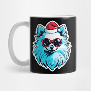 Pomeranian Christmas Illustration Mug